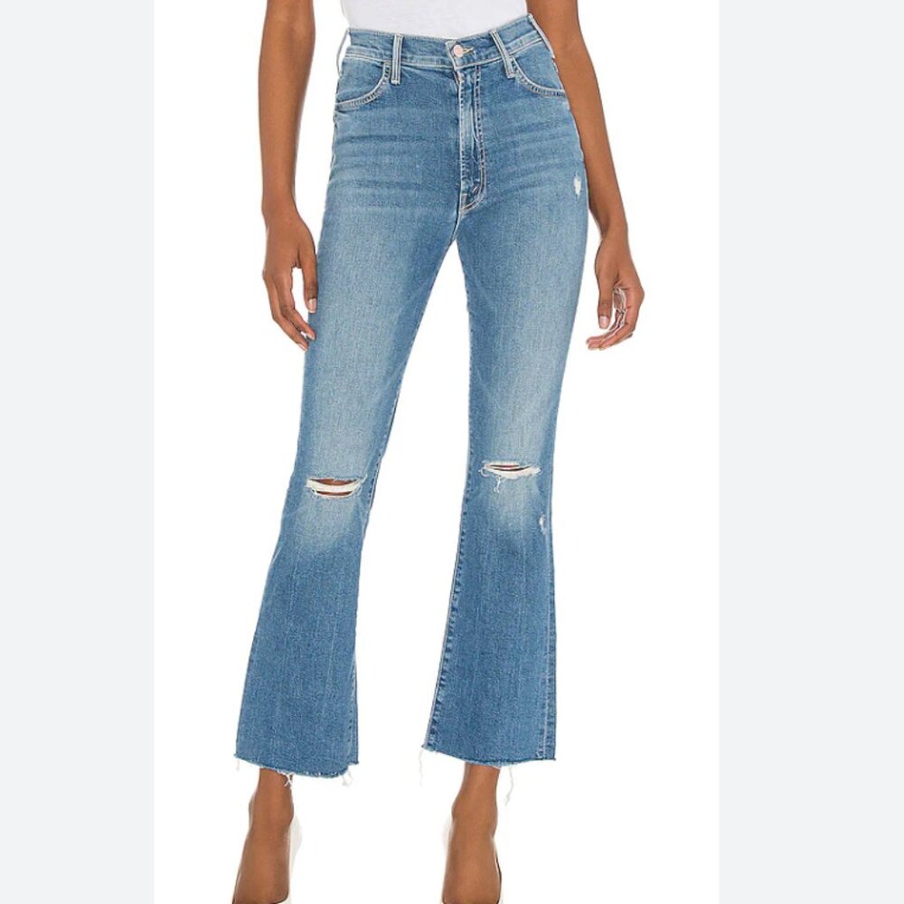 MOTHER the hustler ankle fray Understudy wash denim 28
